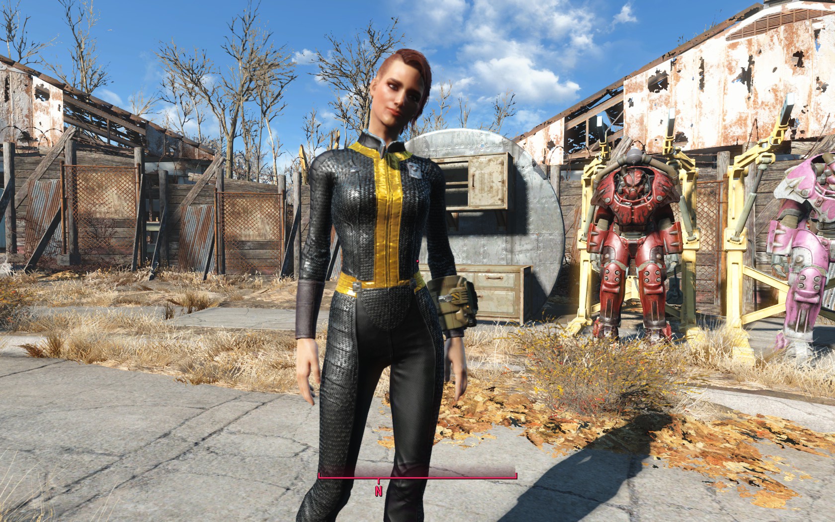 Fallout 4 vault suit with armor фото 109