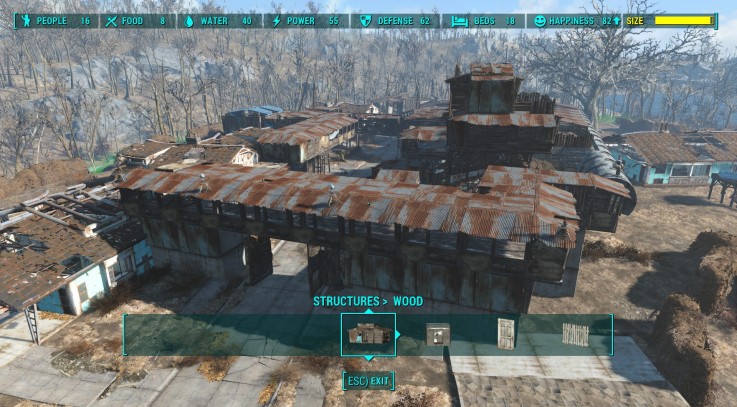Sanctuary Shanty town (Without unlimited size mod)
