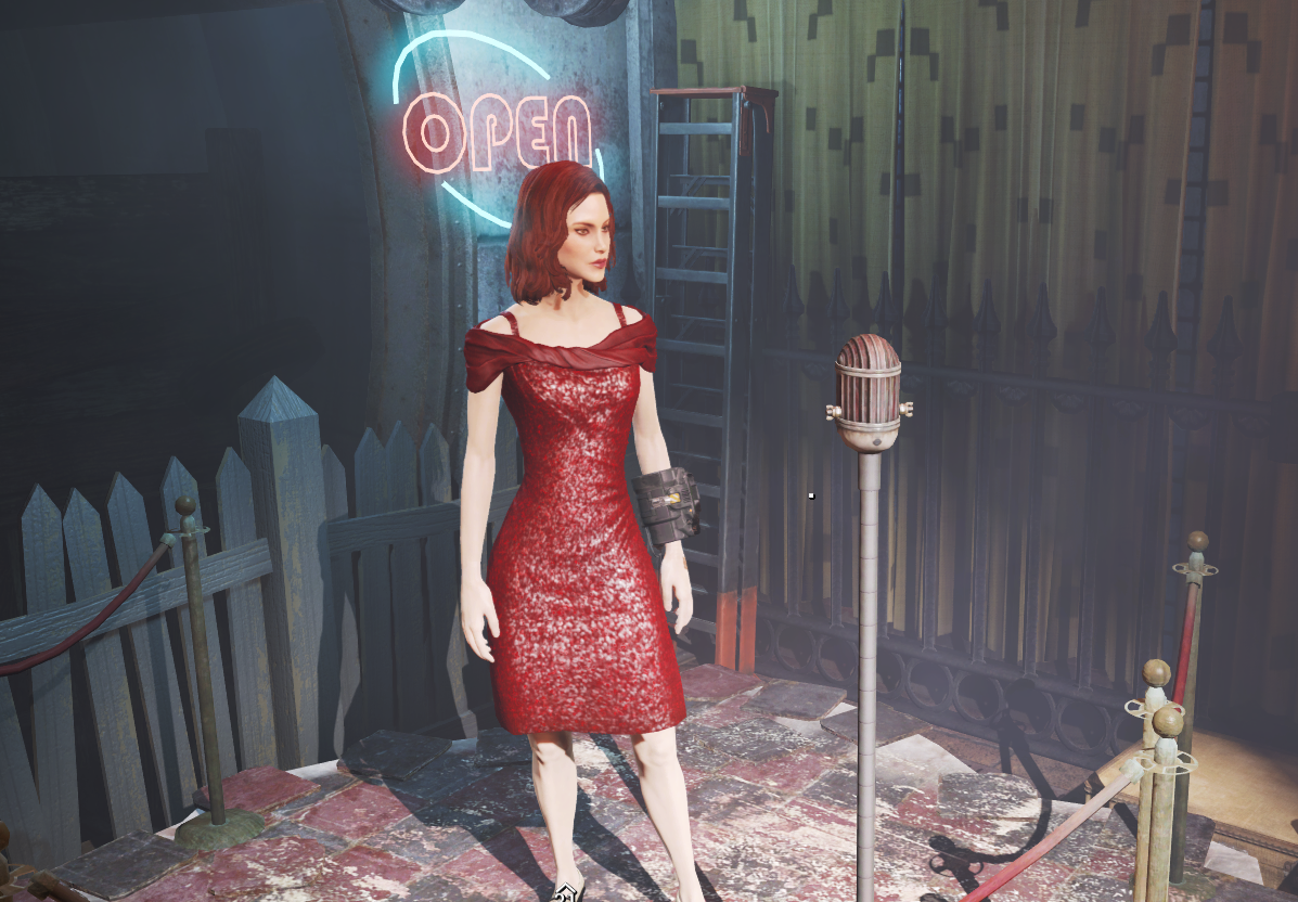 Red Sequin Dress - Fallout 4 / FO4 mods.