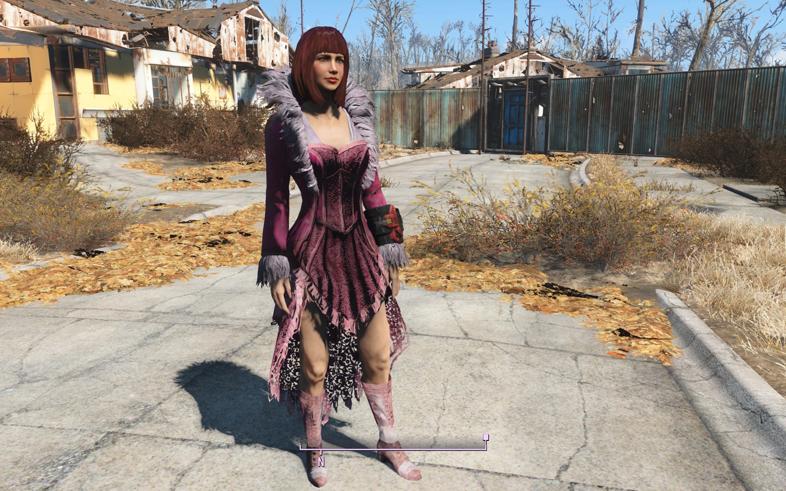 Lacy Feather Dress - Fallout 4 / FO4 mods.